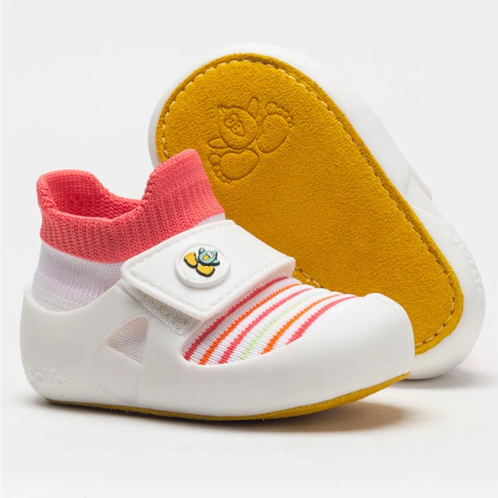 Kids Toddler jbrds Stand2Walk Shoes Size US 6 White/ Rainbow Color NIB